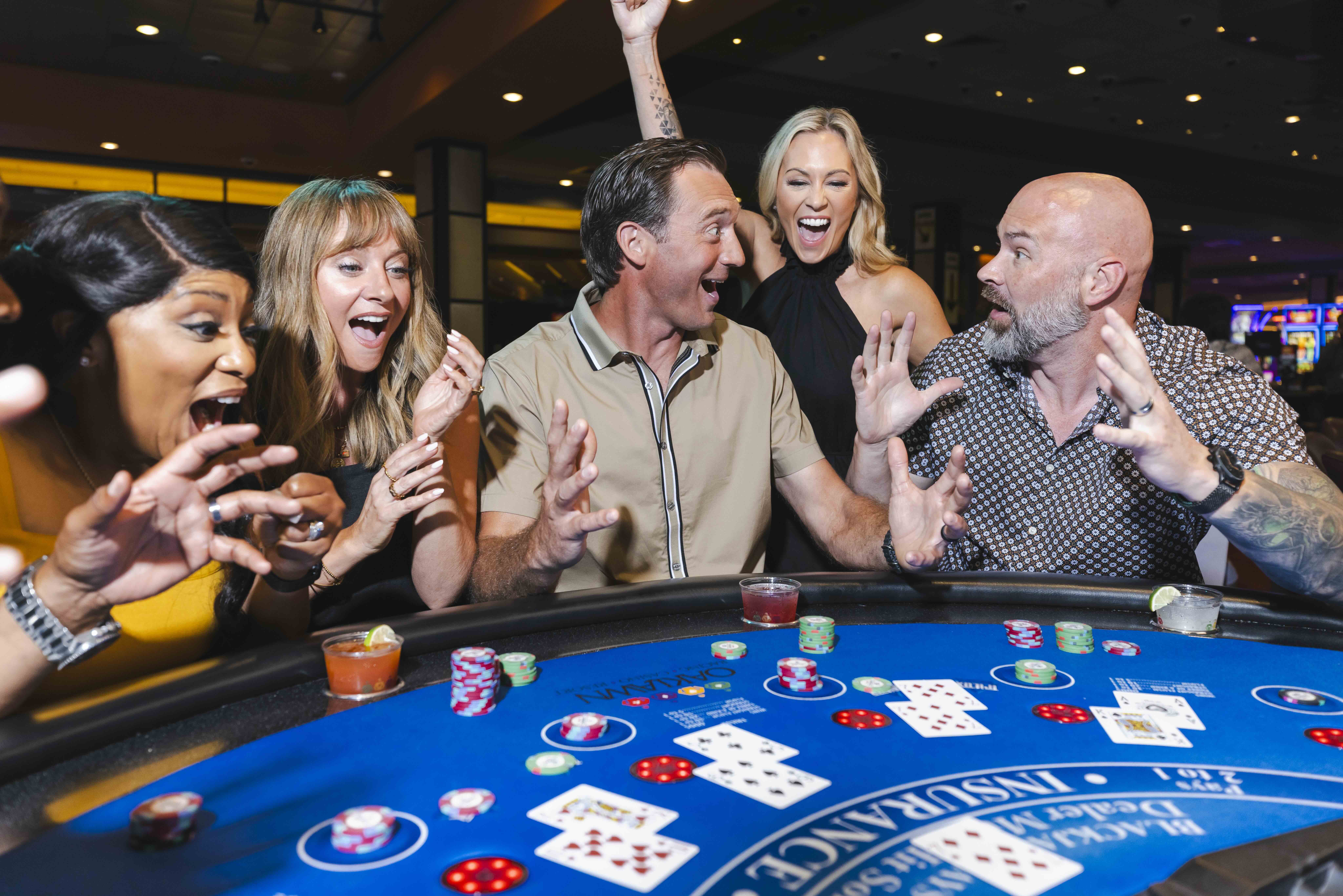 Group playing Blackjack at Oaklawn Hot Springs